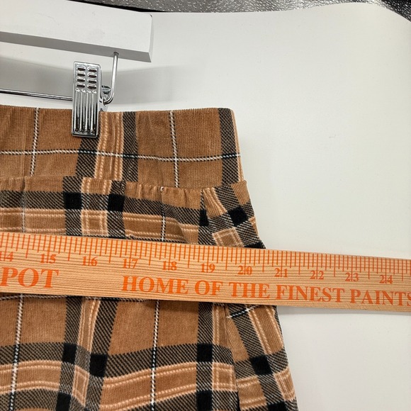 Torrid Plus Plaid Button Front Skirt Size 2 Brown Emo Grunge Preppy Y2K Holiday - Picture 9 of 11